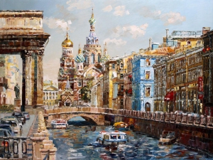 Схема вышивки крестом Питер
